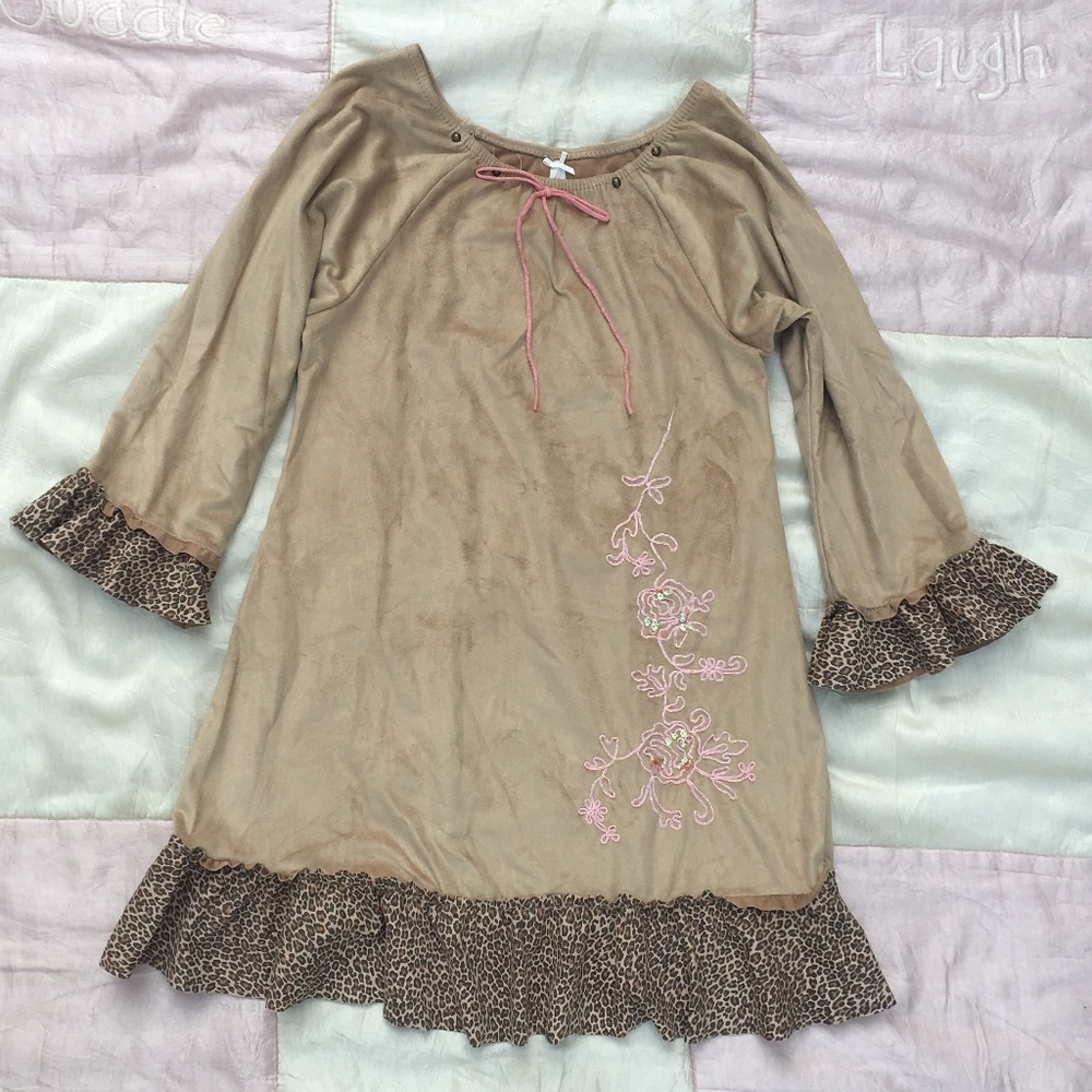 CachCach Faux Suede Dress Size 8
